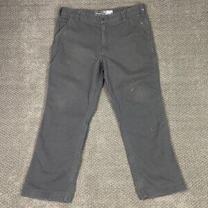 Carhartt Rugged Flex Relaxed Fit Canvas Work Pants Men's 38 x 30 Fits 39x29 Gray